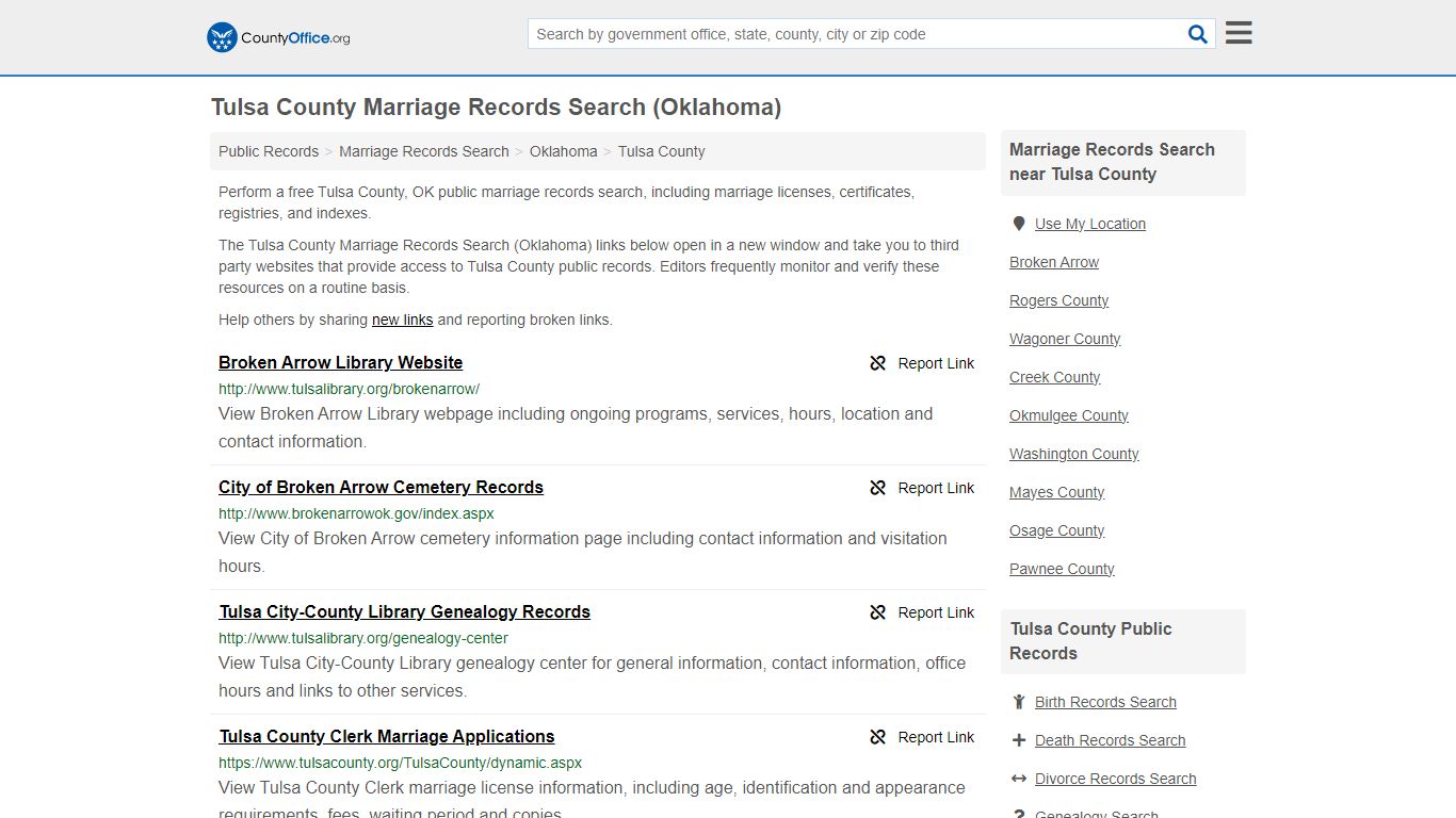 Marriage Records Search - Tulsa County, OK (Marriage Licenses ...